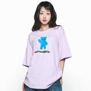 ALIEN BEAR SHORT SLEEVE T-SHIRT LIGHT PURPLE