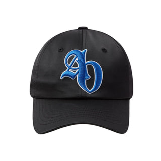 SYMBOL LOGO SATIN BALL CAP BLACK