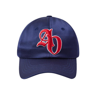 SYMBOL LOGO SATIN BALL CAP NAVY