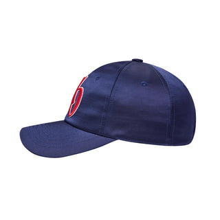 SYMBOL LOGO SATIN BALL CAP NAVY