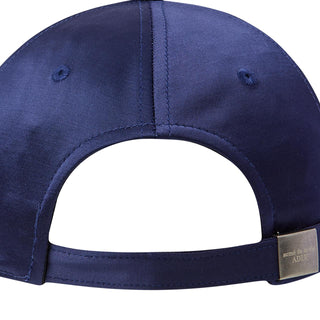 SYMBOL LOGO SATIN BALL CAP NAVY