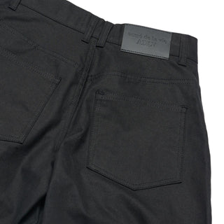 FRONT POCKET WIDE CARGO PANTS BLACK