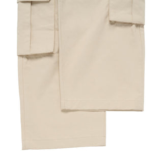 FRONT POCKET WIDE CARGO PANTS BEIGE