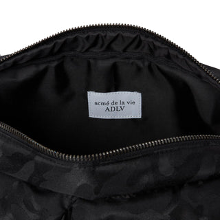 CAMOUFLAGE SQUARE CROSS BAG BLACK