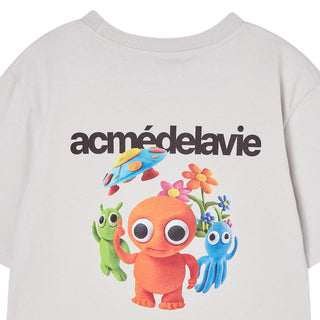 KIDS CLAY ALIEN SHORT SLEEVE T-SHIRT LIGHT GRAY