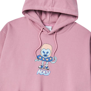 HEART ALIEN HOODIE PASTEL PINK