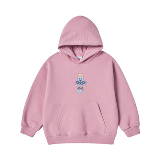 KIDS HEART ALIEN HOODIE DARK PINK