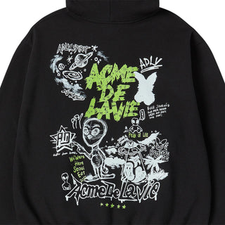 ALIEN UNIVERSE HOODIE BLACK