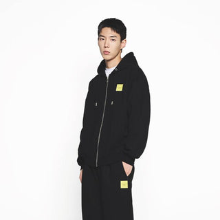 BOX BASIC LOGO HOODIE ZIP UP BLACK