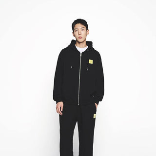BOX BASIC LOGO HOODIE ZIP UP BLACK