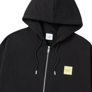 BOX BASIC LOGO HOODIE ZIP UP BLACK