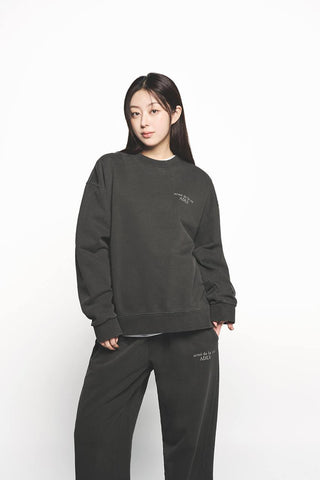 PIGMENT BASIC LOGO SWEATSHIRT CHARCOAL