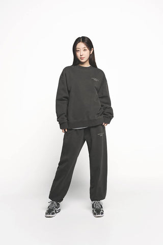 PIGMENT BASIC LOGO SWEATSHIRT CHARCOAL