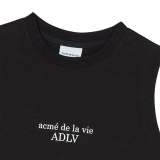 BASIC LOGO WOMAN CROP SLEEVELESS BLACK