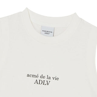 BASIC LOGO WOMAN CROP SLEEVELESS CREAM