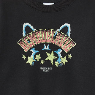 KIDS STAR RABBIT SWEATSHIRT BLACK