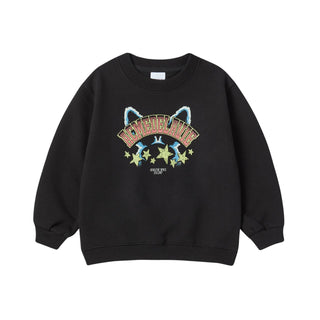 KIDS STAR RABBIT SWEATSHIRT BLACK