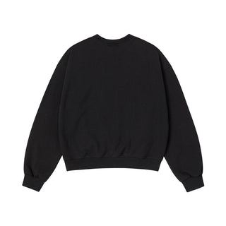 STAR RABBIT CROP SWEATSHIRT BLACK