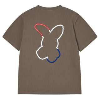 FRENCH RABBIT SILHOUETTE WOMAN SHORT SLEEVE T-SHIRT COCOA