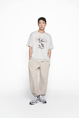 CARTOON CHINCHILLA SHORT SLEEVE T-SHIRT LIGHT GRAY