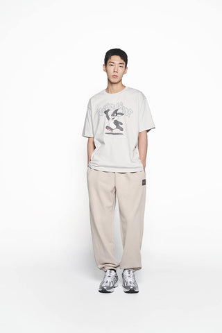 CARTOON CHINCHILLA SHORT SLEEVE T-SHIRT LIGHT GRAY