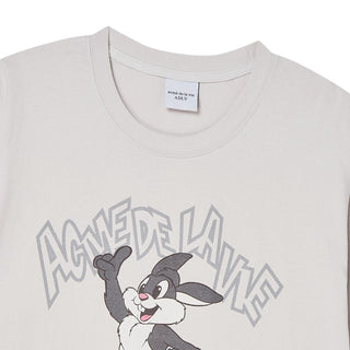 CARTOON CHINCHILLA SHORT SLEEVE T-SHIRT LIGHT GRAY