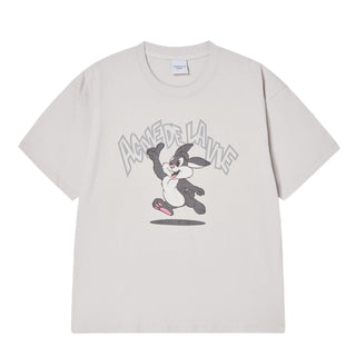 CARTOON CHINCHILLA SHORT SLEEVE T-SHIRT LIGHT GRAY