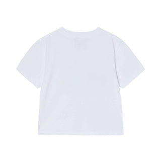 CIRCLE FRAME LOGO CROP SHORT SLEEVE T-SHIRT WHITE