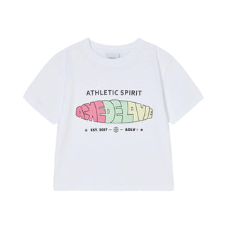 CIRCLE FRAME LOGO CROP SHORT SLEEVE T-SHIRT WHITE