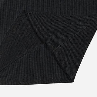 EMBO LOGO WAFFLE SHORT SLEEVE T-SHIRT BLACK