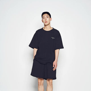 EMBO LOGO WAFFLE SHORT SLEEVE T-SHIRT BLACK