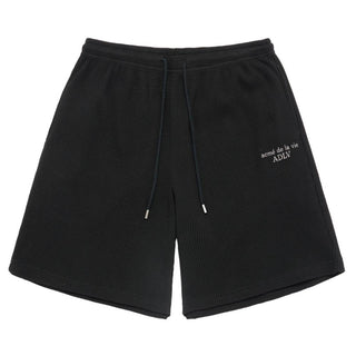 EMBO LOGO WAFFLE SHORT PANTS BLACK
