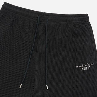 EMBO LOGO WAFFLE SHORT PANTS BLACK