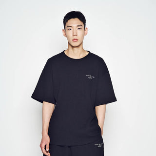 EMBO LOGO WAFFLE SHORT PANTS BLACK