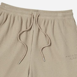 EMBO LOGO WAFFLE SHORT PANTS LIGHT BROWN