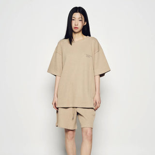 EMBO LOGO WAFFLE SHORT PANTS LIGHT BROWN