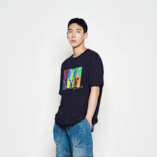 ALIEN RABBIT POPART SHORT SLEEVE T-SHIRT BLACK