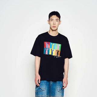ALIEN RABBIT POPART SHORT SLEEVE T-SHIRT BLACK