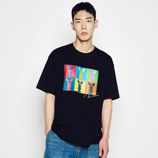 ALIEN RABBIT POPART SHORT SLEEVE T-SHIRT BLACK