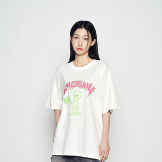 FLOW ALIEN SHORT SLEEVE T-SHIRT CREAM
