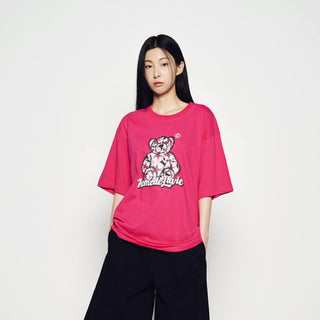 STAR BEAR SHORT SLEEVE T-SHIRT HOT PINK
