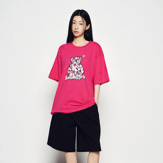 STAR BEAR SHORT SLEEVE T-SHIRT HOT PINK