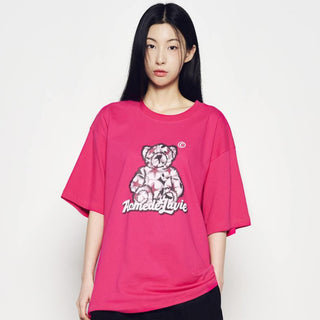 STAR BEAR SHORT SLEEVE T-SHIRT HOT PINK