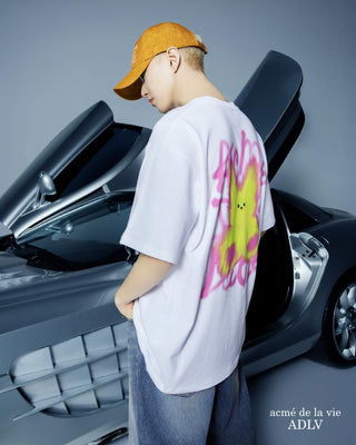 BLUR RABBIT SHORT SLEEVE T-SHIRT WHITE