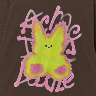 BLUR RABBIT SHORT SLEEVE T-SHIRT DARK BROWN
