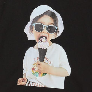 BABY FACE ICECREAM GIRL SLEEVE T-SHIRT BLACK
(OVERSEAS & DOMESTIC EXCLUSIVE)