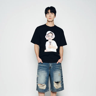 BABY FACE ICECREAM GIRL SLEEVE T-SHIRT BLACK
(OVERSEAS & DOMESTIC EXCLUSIVE)