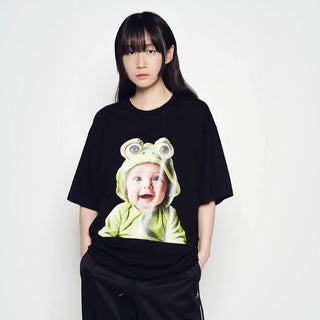 BABY FACE FROG BABY SLEEVE T-SHIRT BLACK
(OVERSEAS & DOMESTIC EXCLUSIVE)