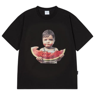 BABY FACE WATERMELON GIRL SLEEVE T-SHIRT BLACK
(DOMESTIC DUTY FREE EXCLUSIVE)