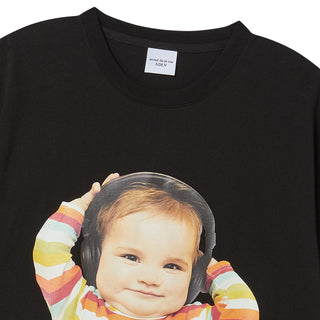 BABY FACE STRIPE HEADSET SLEEVE T-SHIRT BLACK
(DOMESTIC DUTY FREE EXCLUSIVE)